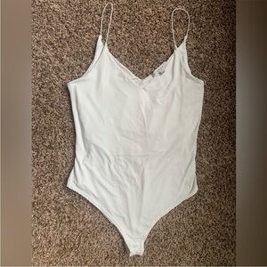 White spaghetti strap bodysuit. Size large